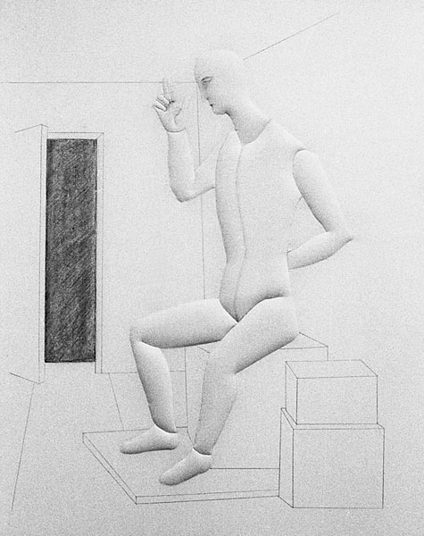 A Carrà, 1981, tela imbottita, cm 60x80