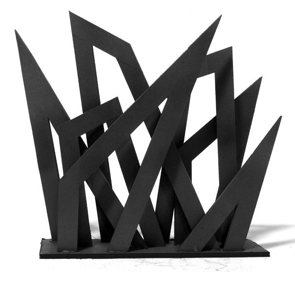 Fontanarossa, 2007, legno verniciato, modello per scultura monumentale